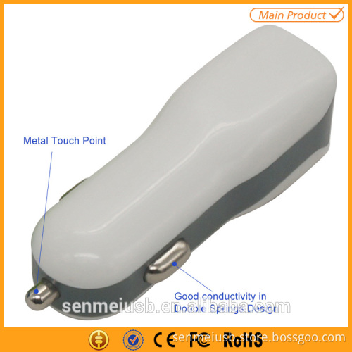 colorful 2 usb port 2.1a mobile phone car charger